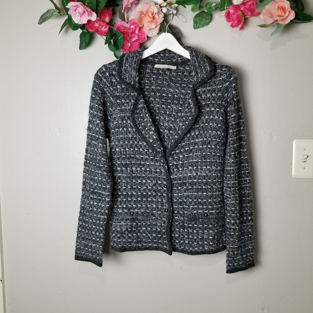 Chiaramente grey and black cardigan size M